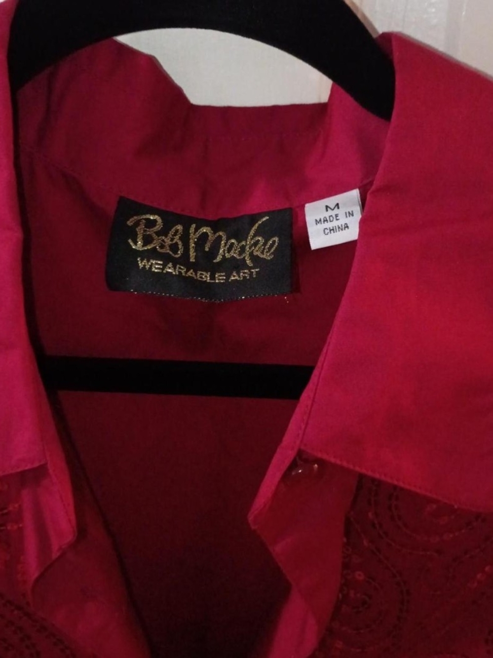 Women's Red Button Up Shirt